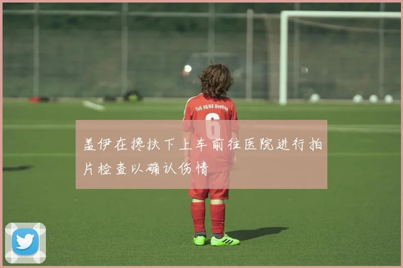 盖伊在搀扶下上车前往医院进行拍片检查以确认伤情